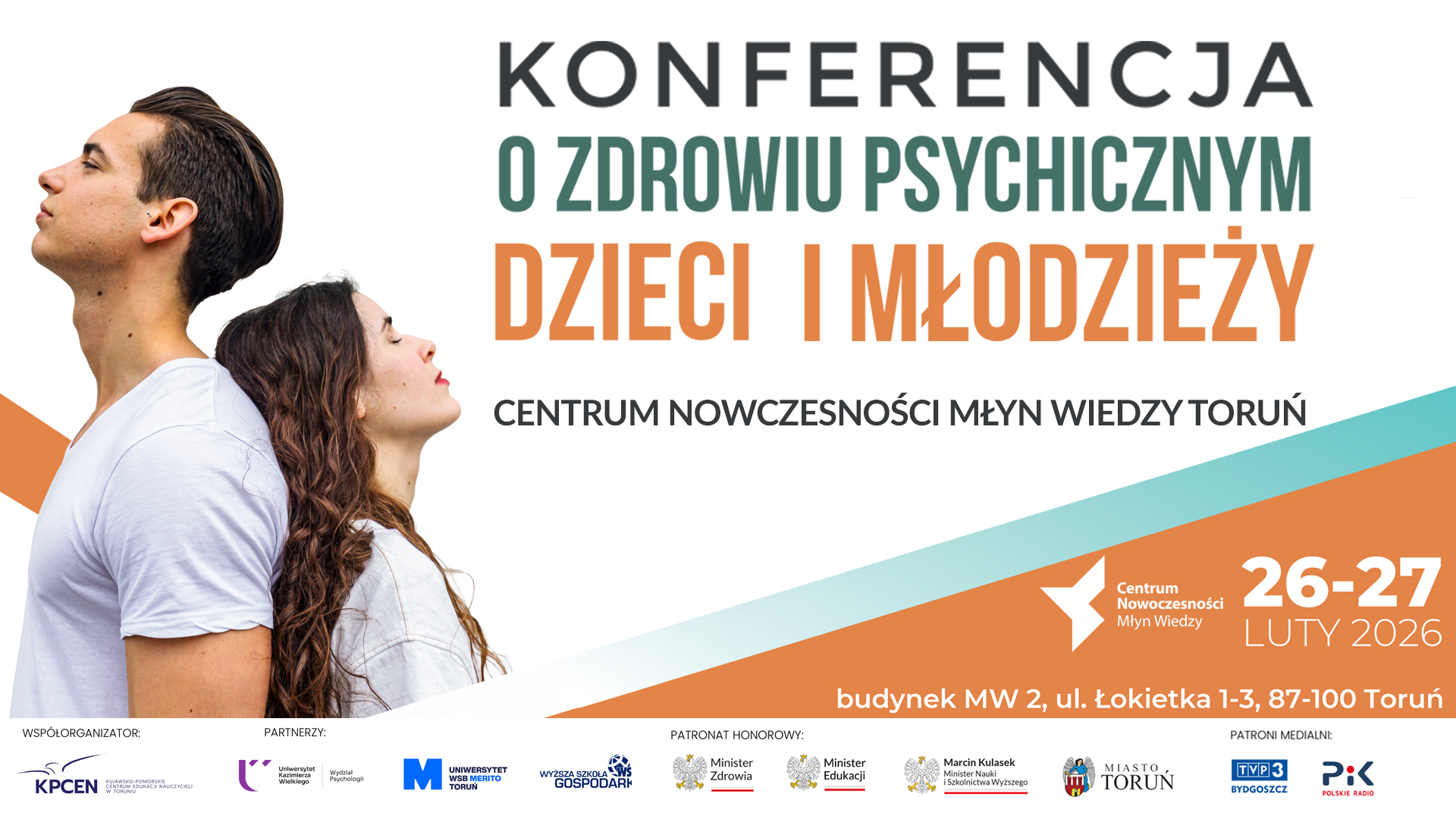 Plakat konferencji autorstwa Centrum Nowoczesności Młyn Wiedzy Plakat konferencji autorstwa Centrum Nowoczesności Młyn Wiedzy
